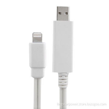 USB data cable for iPad mini 4, iPhone 5 5s 5c, 8-pin visible LED, iOS7.1